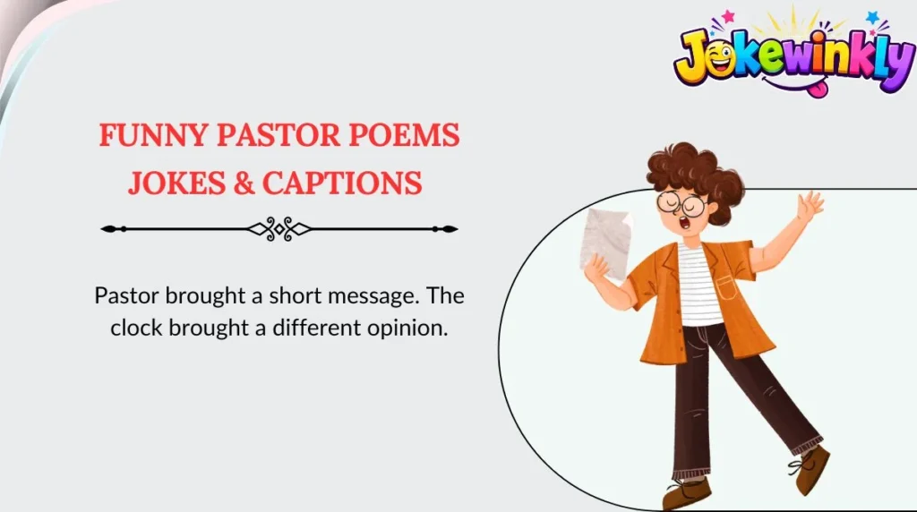 Funny Pastor Poems Jokes & Captions