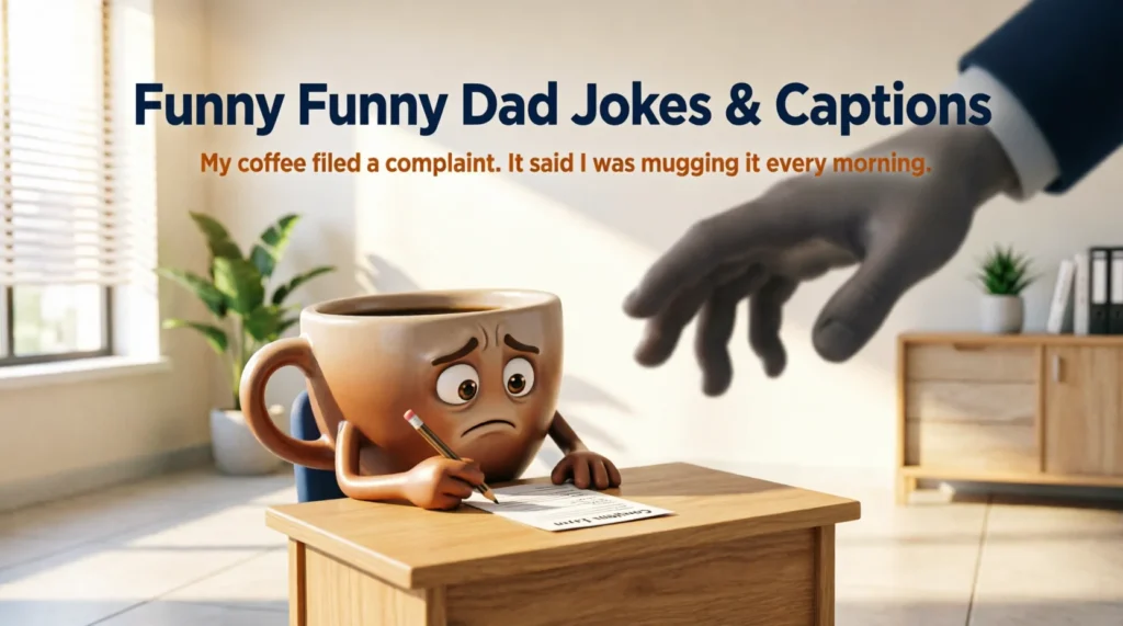 Funny Funny Dad Jokes & Captions