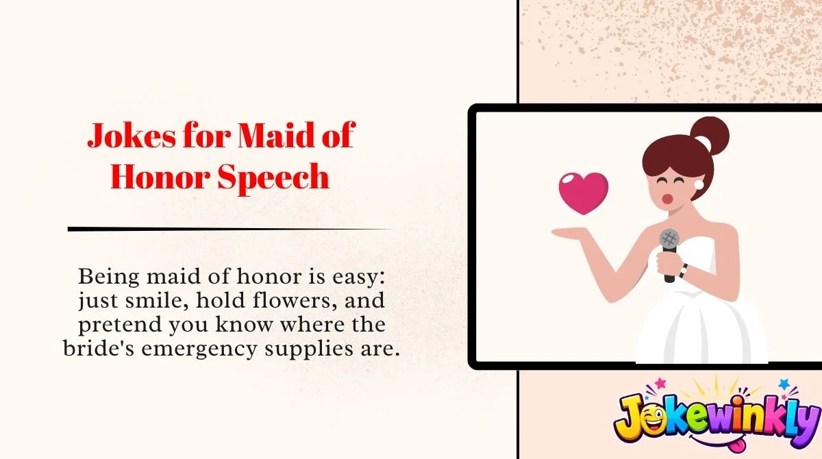 Jokes for Maid of Honor Speech
