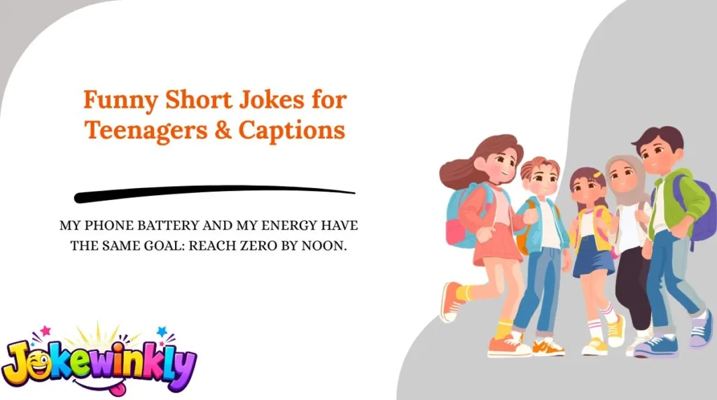 Funny Short Jokes for Teenagers & Captions 😂
