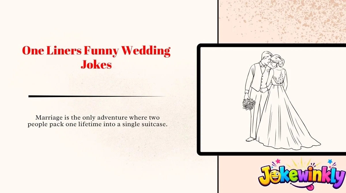One Liners Funny Wedding Jokes