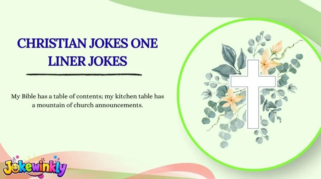 Christian Jokes One-Liner Jokes