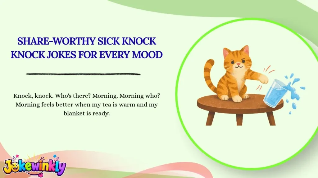 Share-Worthy Sick Knock Knock Jokes for Every Mood 🌍
